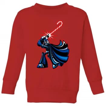Star Wars Candy Cane Darth Vader Kids Christmas Sweatshirt - Red - 5-6 Years