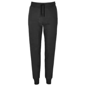 SOLS Unisex Adult Jumbo Organic Slim Jogging Bottoms (L) (Charcoal Marl)