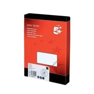 5 Star Multipurpose Labels Laser 21 per Sheet 63.5x38.1mm White 5250 Labels