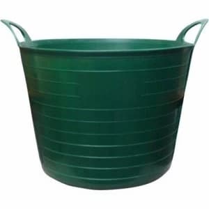 Rhino 40 Litre Heavy Duty Flexi Flexible Garden Container Storage Bucket Tub - Green