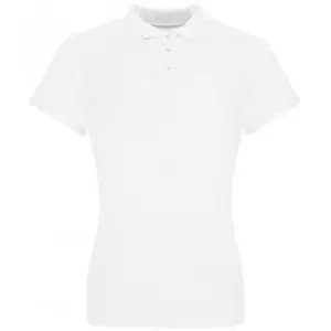 Awdis Womens/Ladies Pique Cotton Polo Shirt (M) (White)