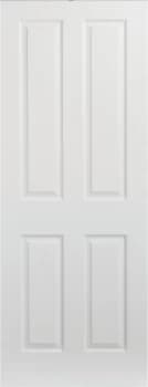 Wickes Stirling Internal White Primed Grained 4 Panel Moulded Door - 2040 x 626 mm