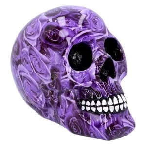 Purple Romance Skull Ornament