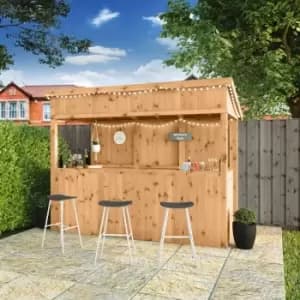 Waltons Pressure Treated Shiplap Pent Wooden Garden Bar - 9 x 4 Premium