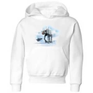 Star Wars AT-AT Reindeer Kids Christmas Hoodie - White - 11-12 Years
