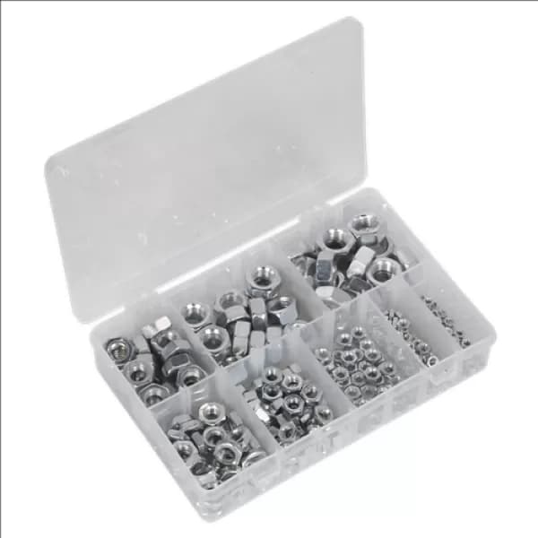 Genuine SEALEY AB046SN Steel Nut Assortment 255pc M4-M16 DIN 934 Metric