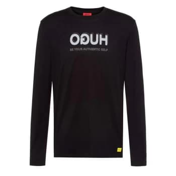 Hugo HUGO X Smiley Logo Long Sleeve T-Shirt - Black
