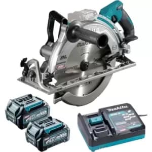 RS002GD202 40V xgt Brushless 260mm Circular Saw, 2x 2.5Ah Batteries & Charger - n/a - Makita