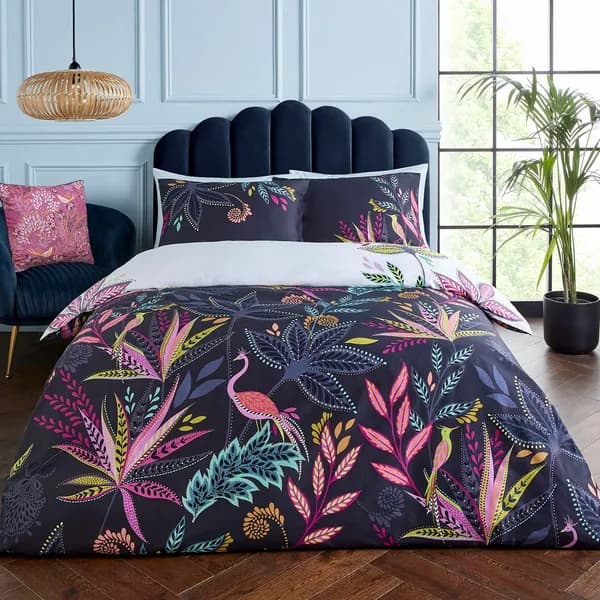 Sara Miller Botanic Paradise Duvet Set, Double, Midnight