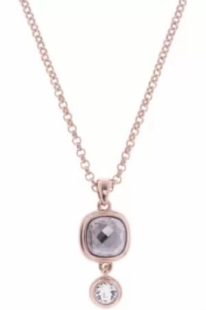 Ladies Karen Millen Rose Gold Plated Milano Stone Double Necklace KMJ965-24-38