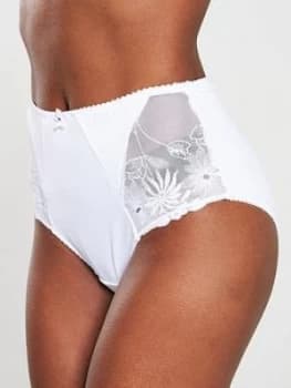 Pour Moi St Tropez High Waist Deep Brief - White, Size 10, Women