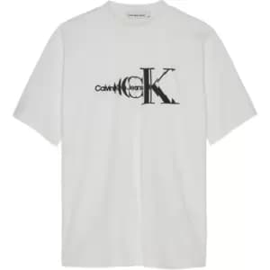 Calvin Klein Jeans Natural Dye Monogram T-Shirt - White