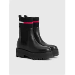 Tommy Jeans Tjw Flatform Chelsea Sock - Black