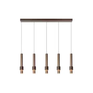 Margary Modern Bar Pendant Light - LED - 5x22W 2700K - Coffee