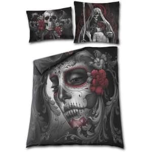 Skull Roses Double Duvet Cover + Pillow Case