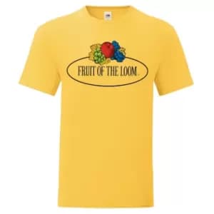 Fruit of the Loom Mens Vintage Big Logo T-Shirt (S) (Sunflower Yellow)