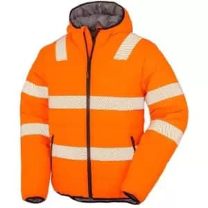Result Genuine Recycled Unisex Adult Ripstop Safety Jacket (L) (Fluorescent Orange) - Fluorescent Orange