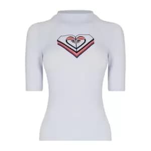 Roxy Short Sleeve Rashvest Womens - White