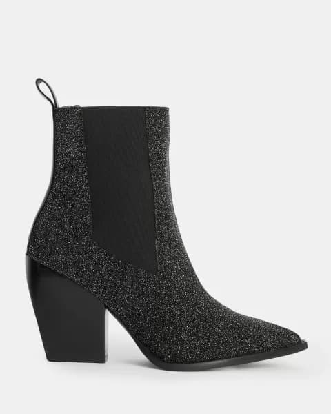AllSaints Ria Sparkle Leather Boots