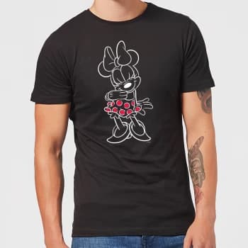 Disney Mini Mouse Line Art Mens T-Shirt - Black - 3XL - Black
