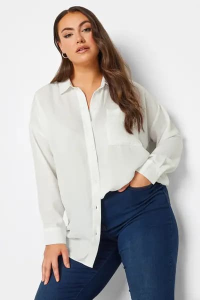 Yours Oversized Boyfriend Shirt White