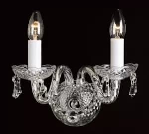 Modra Crystal Trimmed Wall Candle Wall Lamp