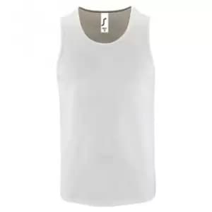 SOLS Mens Sporty Performance Tank Top (3XL) (White)
