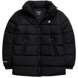 Superdry Long Padded Jacket - Black