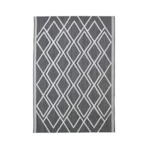 County Diamonds Indoor/Outdoor Rug - Silver - 160x230cm