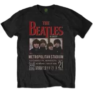 The Beatles - Minnesota 1965 Unisex Large T-Shirt - Black
