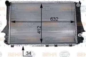 x1 Behr Heat Exchanger 8MK376715-264 Genuine replacement part for Car Made in CN