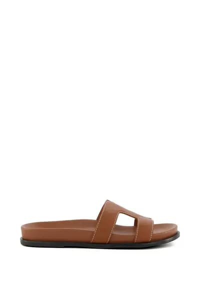 Dune London 'Loupa' Leather Sandals Tan