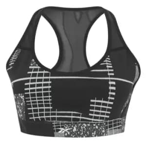 Reebok All Over Print Sports Bra Ladies - Black