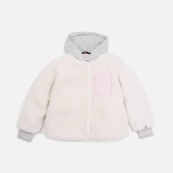 Tommy Hilfiger Girls Sherpa Jacket - Ivory Petal - 10 Years