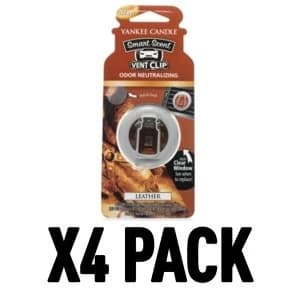 Leather (Pack Of 4) Yankee Candle Smart Scent Vent Clip