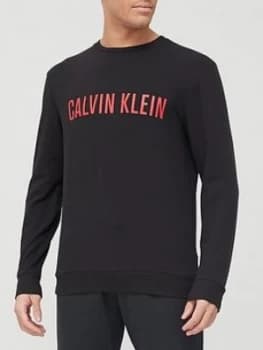 Calvin Klein Logo Lounge Sweatshirt - Black