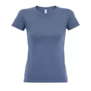 SOLS Womens/Ladies Imperial Heavy Short Sleeve T-Shirt (L) (Blue)