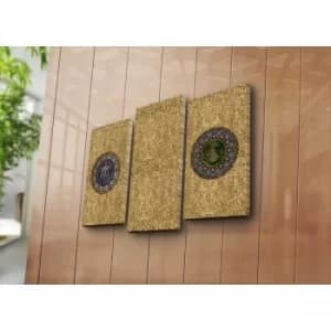 3PATK-63 Multicolor Decorative Canvas Painting (3 Pieces)