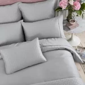 Ted Baker 250 Thread Count Plain Dye Double Duvet Cover, Silver