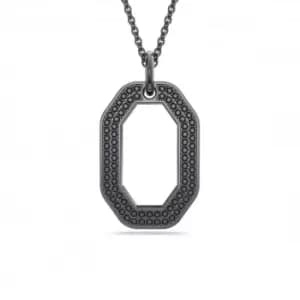 Dextera Ruthenium Plated Black Octagon Pendant 5651703
