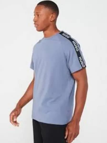 HUGO Bodywear Logo Cotton-Blend T-Shirt - S Blue Tops male 50504270-462 S