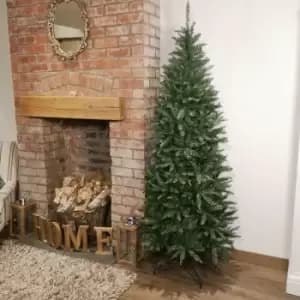 Premier Decorations Ltd - Premier 7ft Slim Festive California Green Christmas Tree pvc Hinged