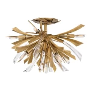 Hinkley Fredrick Ramond Vida 9 Light Semi Flush Light Burnished Gold