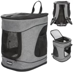 Pet Backpack Grey 12.20x11.81x16.14 in