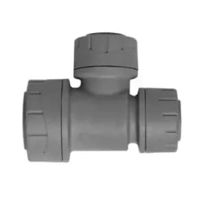 Polypipe PolyPlumb Branch and One End Reduced Tee Grey 22mm x 15mm x 15mm - PB1522 - 576829
