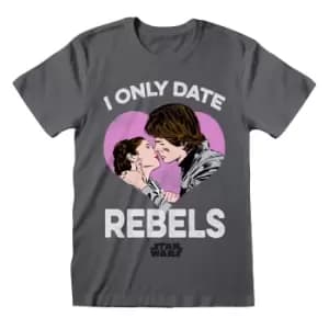 Star Wars Womens/Ladies Only Date Rebels Boyfriend T-Shirt (L) (Grey)