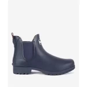 Barbour Wilton Logo Wellington Ankle Boots - Blue