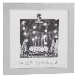 Silver Clip Frame 60th Birthday