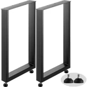 Black Metal Table Legs Set of 2 Steel Table Legs 28x23 Inch Dining Table Legs Office Table Legs Computer Desk Legs Steel Bench Legs Country Style
