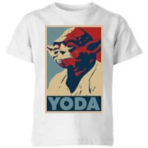 Star Wars Yoda Poster Kids T-Shirt - White - 11-12 Years